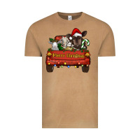 Vintage Camel Merry Christmas Truck Farm Animals Vintage Tee - RanaPortraitStore