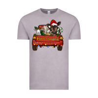 Vintage Zinc Merry Christmas Truck Farm Animals Vintage Tee - RanaPortraitStore