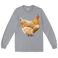 Heather Grey chicken Long Sleeve Tee - RanaPortraitStore