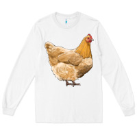 White chicken Long Sleeve Tee - RanaPortraitStore