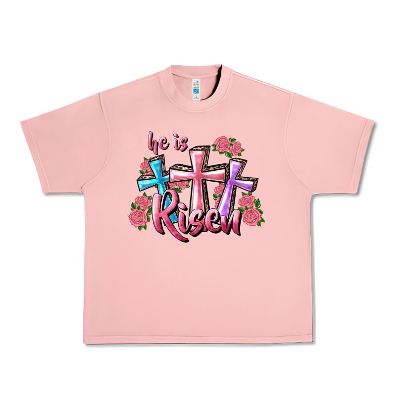 He Is Risen Cross Urban Heavy Tee by RanaPortraitStore | Teevron