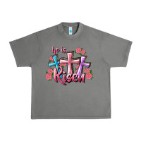 Tornado He Is Risen Cross Urban Heavy Tee - RanaPortraitStore