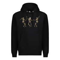 Black dancing skeletons Premium Hoodie - MaliasSmallBusiness