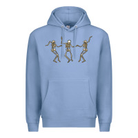 Colony Blue dancing skeletons Premium Hoodie - MaliasSmallBusiness