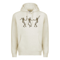 Oatmeal Heather dancing skeletons Premium Hoodie - MaliasSmallBusiness
