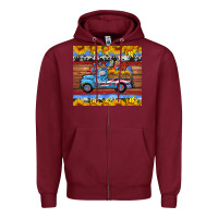 Burgundy american truck tumbler Zipper Hoodie - HRA Design Shop