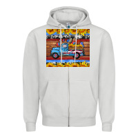 Dove Grey american truck tumbler Zipper Hoodie - HRA Design Shop