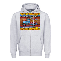 Heather Grey american truck tumbler Zipper Hoodie - HRA Design Shop