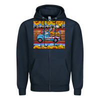 Navy american truck tumbler Zipper Hoodie - HRA Design Shop
