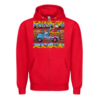 Red american truck tumbler Zipper Hoodie - HRA Design Shop