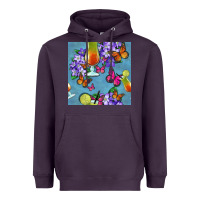 Plum butterfly cocktail Heavyweight Hoodie - BundleAndBundleShop