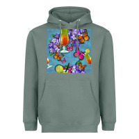 Sage butterfly cocktail Heavyweight Hoodie - BundleAndBundleShop