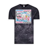 Cloud Black volleyball Vintage Tee - Zillion Design Studio