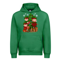Emerald Mimi Elf, Mama Elf, Child Elf Christmas Urban Hoodie - BundleAndBundleShop