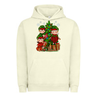 Pigment Pistachio Mimi Elf, Mama Elf, Child Elf Christmas Urban Hoodie - BundleAndBundleShop