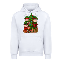 White Mimi Elf, Mama Elf, Child Elf Christmas Urban Hoodie - BundleAndBundleShop