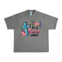 Tornado He Is Risen Indeed Cross And Flowers Urban Heavy Tee - RanaPortraitStore