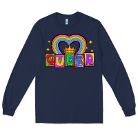 Navy queer Long Sleeve Tee - Zillion Design Studio