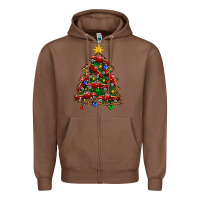 Chestnut christmas truck tree Zipper Hoodie - FaDigitalArtStudio