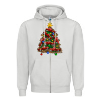 Dove Grey christmas truck tree Zipper Hoodie - FaDigitalArtStudio
