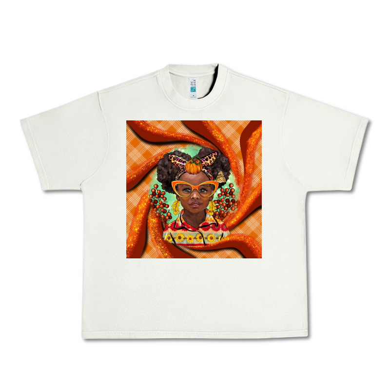 Fall African Girl Urban Heavy Tee by BarkalooDesign | Teevron
