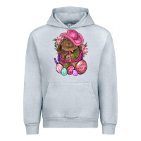 Heather Grey Cowboy Rabbit Easter Urban Hoodie - BundleAndBundleShop