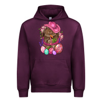 Mauve Wine Cowboy Rabbit Easter Urban Hoodie - BundleAndBundleShop