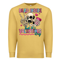Antique Gold dead inside but it's valentines day Premium Sweatshirt - Jasminsmagicworld