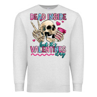 Oatmeal Heather dead inside but it's valentines day Premium Sweatshirt - Jasminsmagicworld