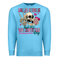 Ocean Blue dead inside but it's valentines day Premium Sweatshirt - Jasminsmagicworld