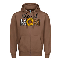 Chestnut blessed mom Zipper Hoodie - CowhideDigitalArt