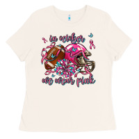 Bone in october we wear pink football Ladies Tee - AdoDesignShop