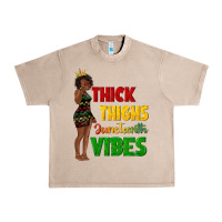 French Oak thick thighs juneteenth vibes with afro black woma Urban Heavy Tee - texasbilliewilder