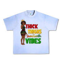 Grape Ice thick thighs juneteenth vibes with afro black woma Urban Heavy Tee - texasbilliewilder