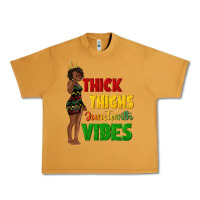 Peanut Butter thick thighs juneteenth vibes with afro black woma Urban Heavy Tee - texasbilliewilder
