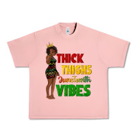 Salmon thick thighs juneteenth vibes with afro black woma Urban Heavy Tee - texasbilliewilder