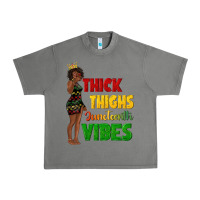 Tornado thick thighs juneteenth vibes with afro black woma Urban Heavy Tee - texasbilliewilder
