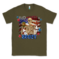 Army Green Red white boozy 4th of july Classic Tee - CowGirlArtShop