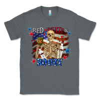 Charcoal Heather Red white boozy 4th of july Classic Tee - CowGirlArtShop
