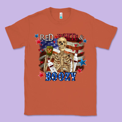 Red White Boozy 4th Of July Classic Tee Designed By Cowgirlartshop