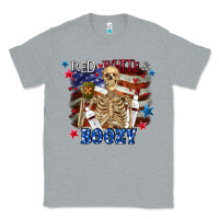 Heather Grey Red white boozy 4th of july Classic Tee - CowGirlArtShop