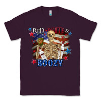 Plum Red white boozy 4th of july Classic Tee - CowGirlArtShop