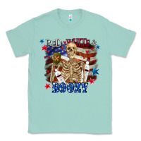 Seafoam Red white boozy 4th of july Classic Tee - CowGirlArtShop