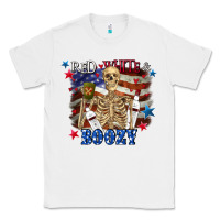 White Red white boozy 4th of july Classic Tee - CowGirlArtShop