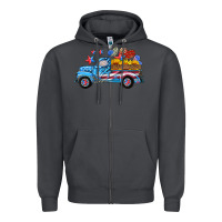 Smoke american truck and flag with stars Zipper Hoodie - HRA Design Shop