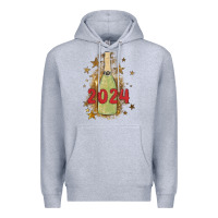 Heather Grey sparkly champagne Premium Hoodie - MaliasSmallBusiness