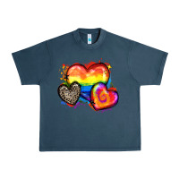 Midnight Navy pride hearts Urban Heavy Tee - Zillion Design Studio