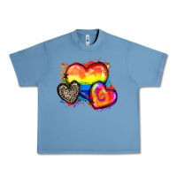 Pebble Blue pride hearts Urban Heavy Tee - Zillion Design Studio