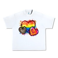White pride hearts Urban Heavy Tee - Zillion Design Studio