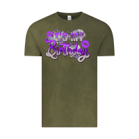 Vintage Olive purple its my birthday Vintage Tee - Zillion Design Studio